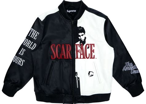 supreme scarface jacket replica|Supreme Scarface Leather Jacket .